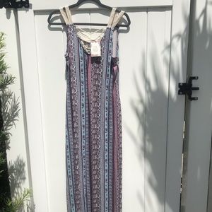 Pink Rose Vintage Maxi Dress. Side Large. New with Tag.